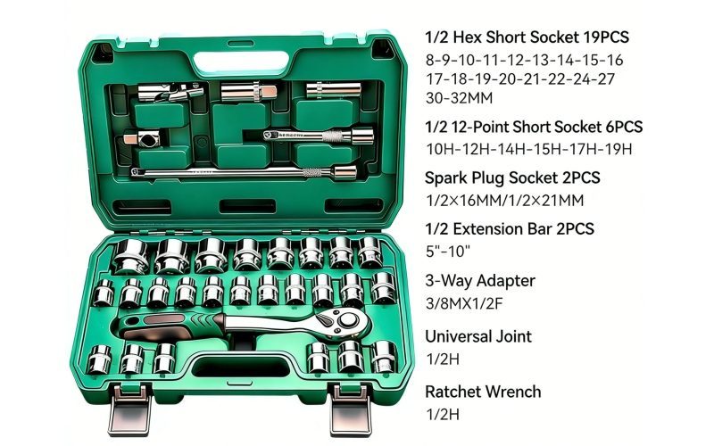 32pcs Set (72-Tooth Bent Handle)