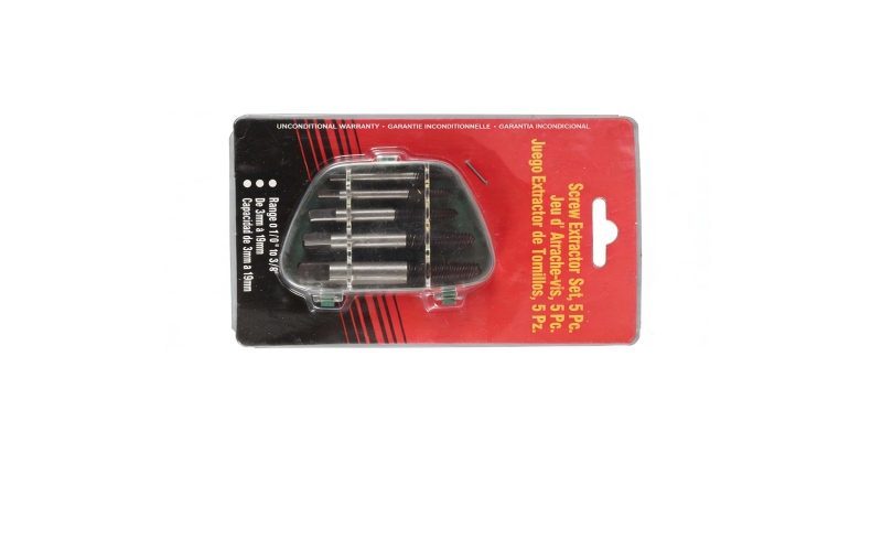 5PCS Twist Type Screw Extractor Kit - Damaged Screw Remover Set