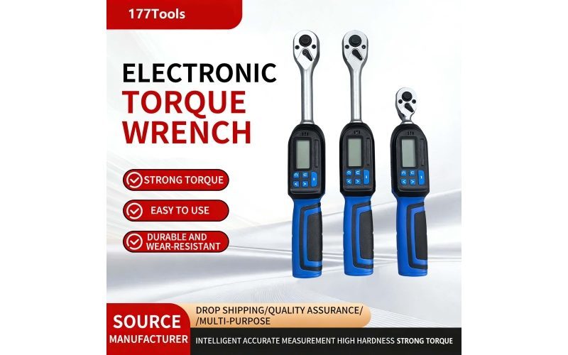 Electronic Digital Torque Wrench - High Precision Adjustable Ratchet Open End Torque Wrench for Automotive Repair