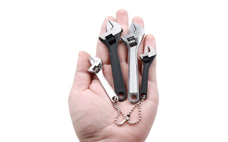 Compact Mini Adjustable Wrench - 2.5" to 12" Multi-Size Open-End Spanner Tool