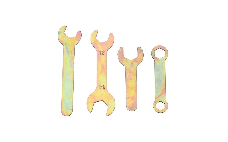 Mini Double Open End Hex Wrench - Multi-Size Stamped Reinforced Thin Spanner