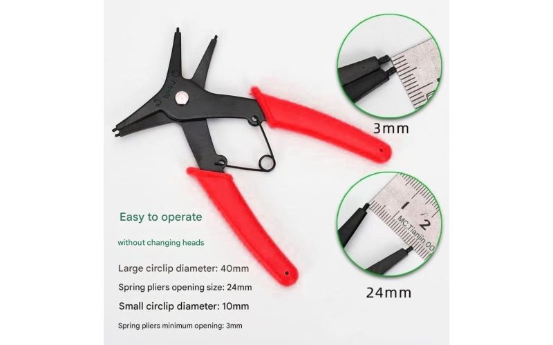 Multi-Function 2-in-1 Internal & External Circlip Pliers Combination Retaining Ring Pliers