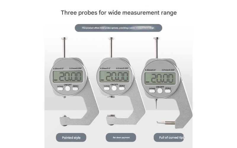 High Precision Digital Dial Tube Wall Thickness Micrometer 0.001mm, Mini Pipe Thickness Gauge