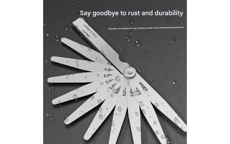 High-Precision Stainless Steel Feeler Gauge 0.02-1mm Metric Multi-Size Clearance Gauge