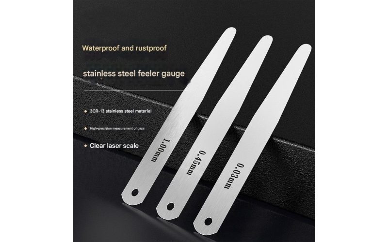 High Precision Single Piece Steel Feeler Gauge 0.01-1.0mm 100mm Length Ultra-Thin Feeler Strip Valve Clearance Gauge