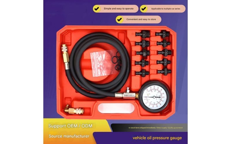 High Precision Oil Pressure Gauge, Automotive Engine Oil Pressure Tester, Universal Car Oil Pressure Detection Tool for Auto Repair