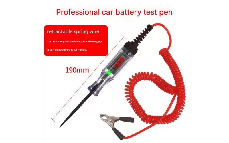 LED Digital Display Car Voltage Test Pen 12V 24V 70V Automotive Circuit Tester Fuse Check Detector Auto Repair Electric Test Light Too