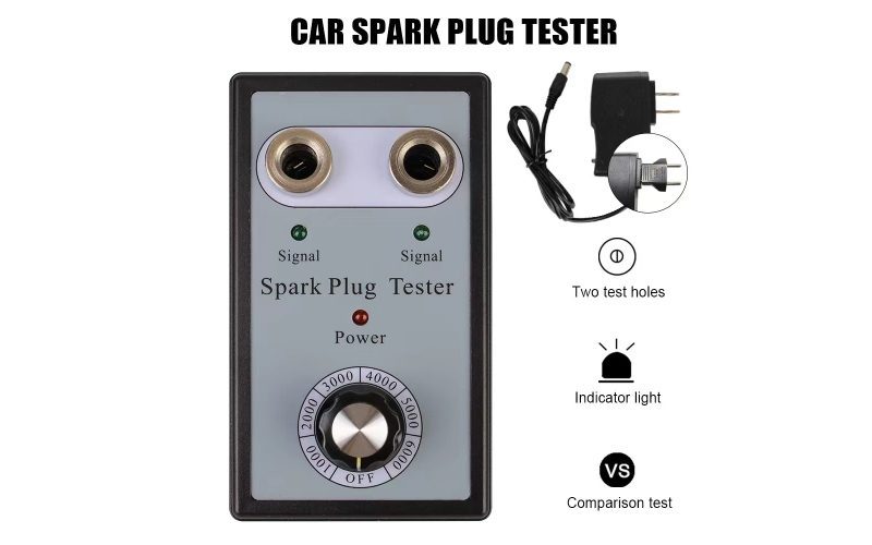 Dual Hole Spark Plug Tester, Automotive Ignition System Coil Pack Diagnostic Tool, High Voltage Spark Tester