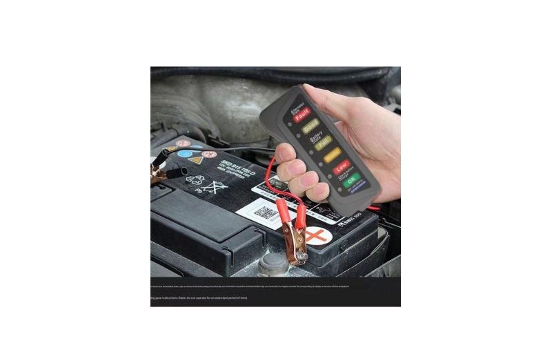 Digital 12V/24V Car Battery Tester, Automotive Battery & Alternator Diagnostic Tool with LED Display for Vehicle Battery Testing